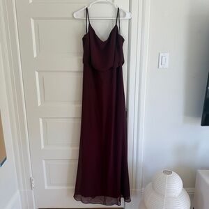Bill Levkoff Deep Burgundy Maxi Dress